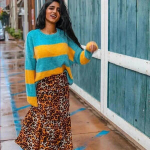 Color Block soft sparkly sweater